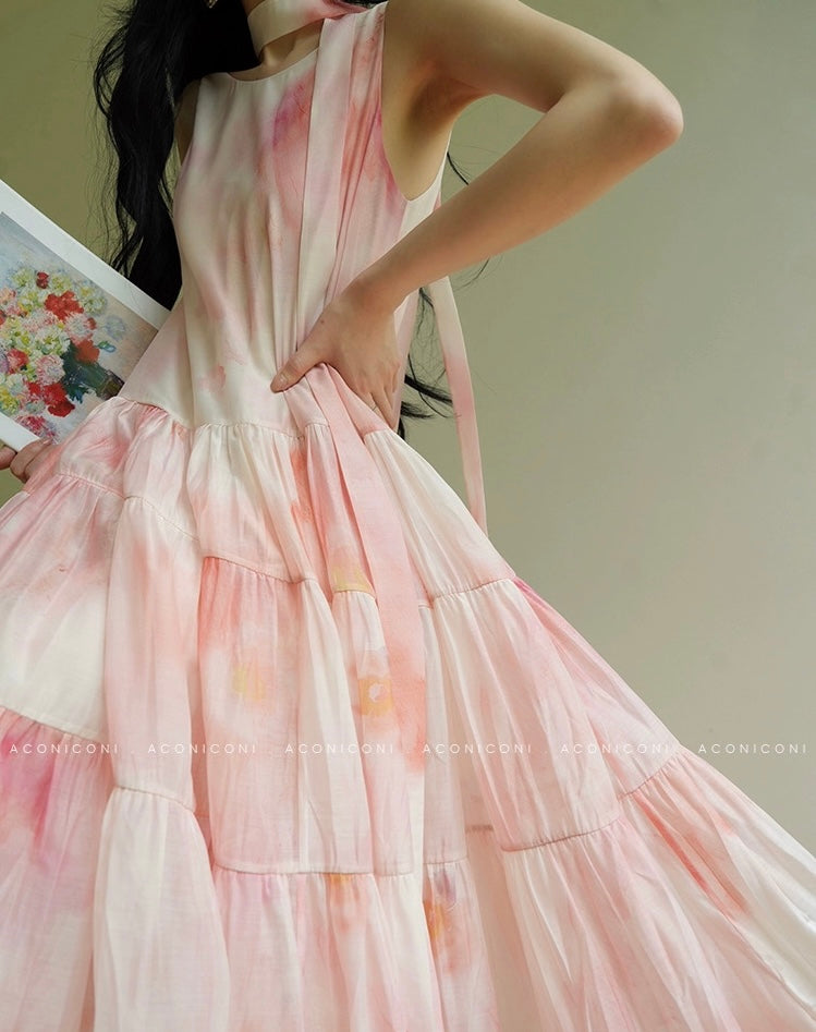 Aconiconi | Vienna Kiss Sleeveless Flowy Dress