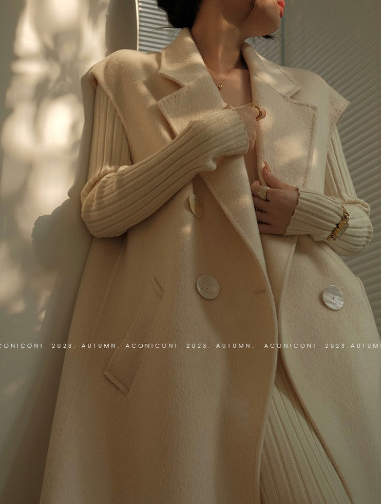 Aconiconi｜Fench long Wool Coat