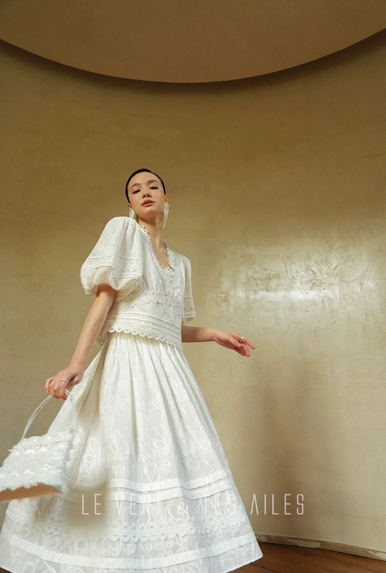 LE VENT & TES AILES | Écriture Fine Skirt Set