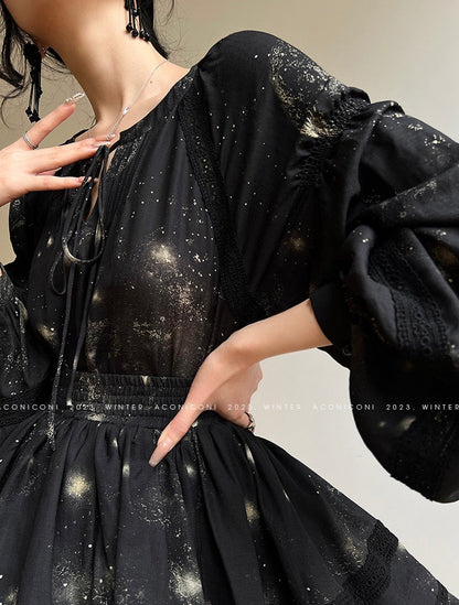 Aconiconi｜Moon Shadow Camellia Skirt Suit