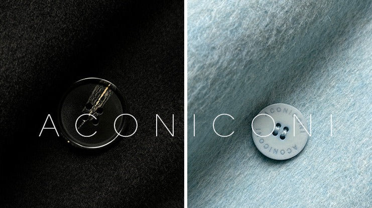 Aconiconi｜Dark Night & Sea Waves Double-Sided Wool Coat