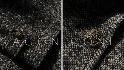 Aconiconi｜Inkstone Retro Stand Collar Wool Coat