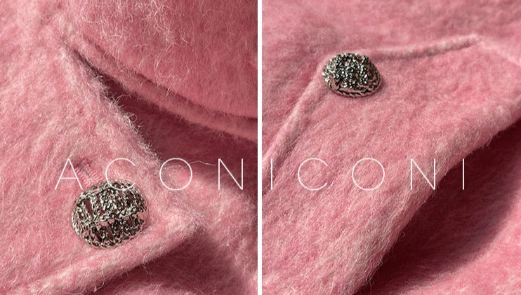 Aconiconi｜Inkstone Retro Stand Collar Wool Coat