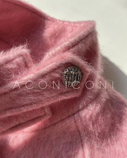 Aconiconi｜Inkstone Retro Stand Collar Wool Coat