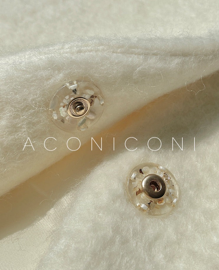 Aconiconi | Whispering Snow Angel Winter Short Wool Coat