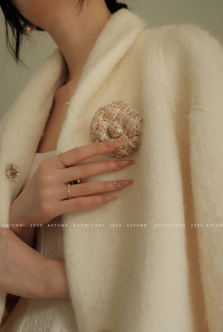 Aconiconi | Whispering Snow Angel Winter Short Wool Coat