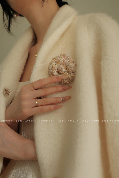 Aconiconi | Whispering Snow Angel Winter Short Wool Coat