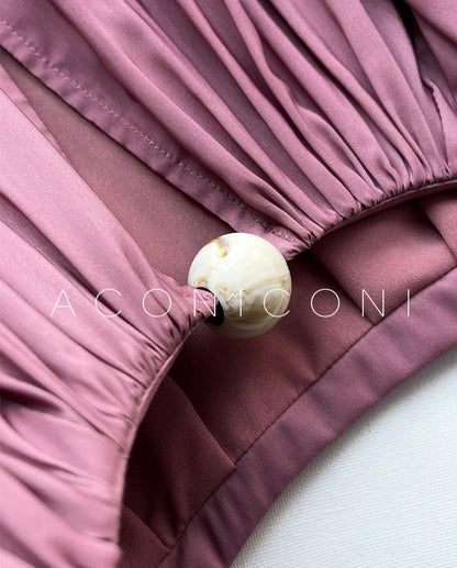 Aconiconi｜Grape Cotton Cloud Ombre Dress