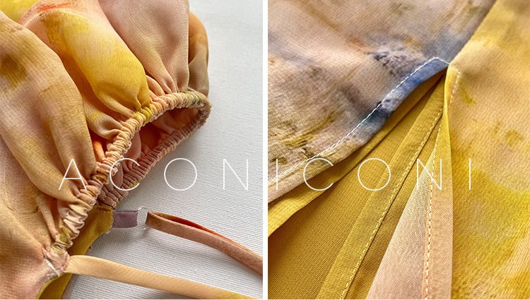 Aconiconi｜Floating Painting Summer Suspender Dress