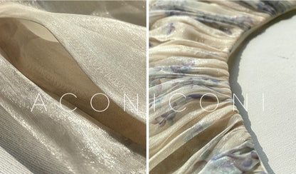 Aconiconi｜Flower Brocade Evening Smoke Broken Flower Fairy Dress