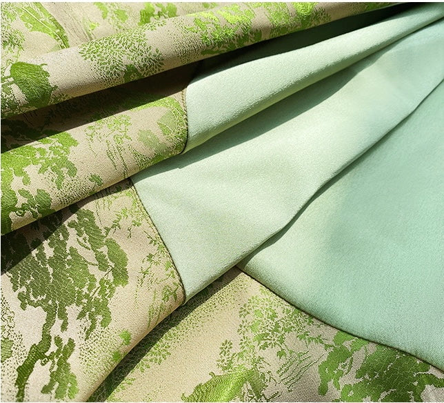 ReVe | New Chinese-Style Dark Pattern Jacquard Phoenix Satin Dress