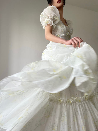 Aconiconi｜Tea Break Fairy Off Shoulder Dress