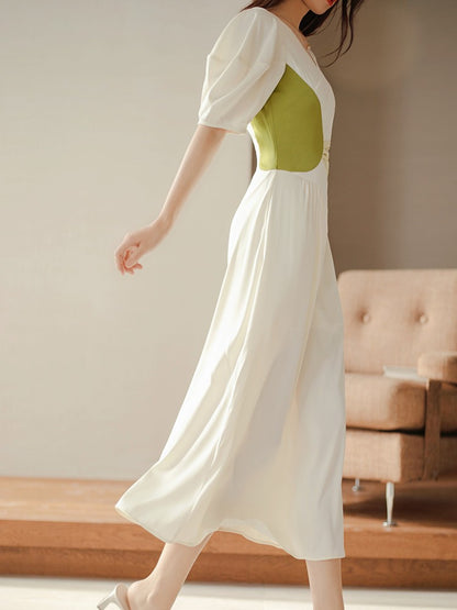 ReVe | high definition phoenix satin three-dimensional bud waist dress