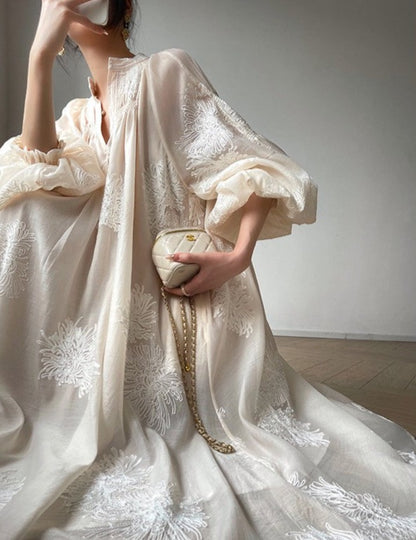 Aconiconi｜Matsuno Brown Sugar Embroidery Exquisite Dress