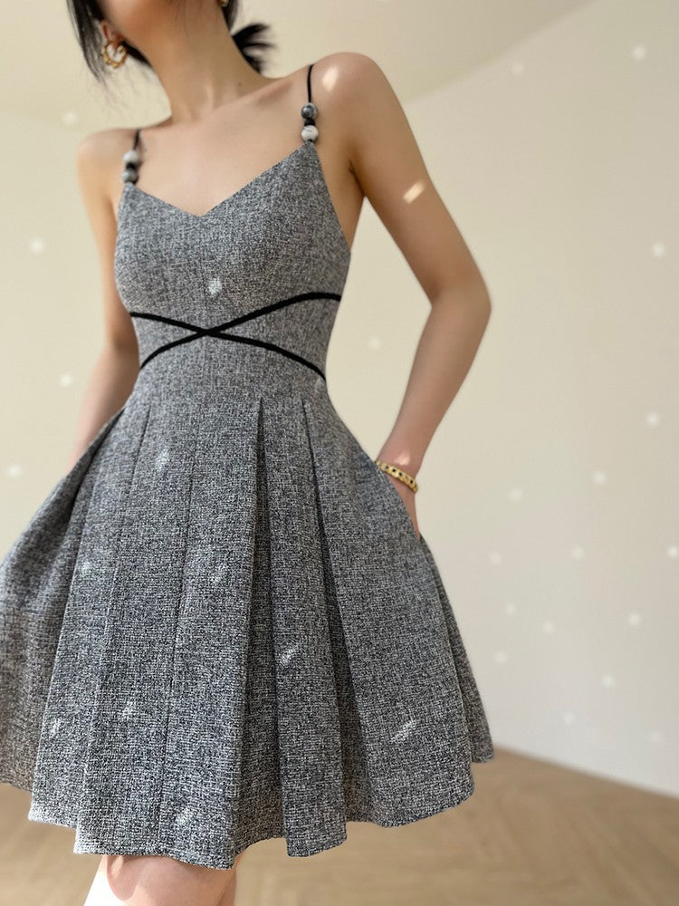 Aconiconi｜Kawashima Girl Elegant Temperament Dress Suit Sling Long Dress