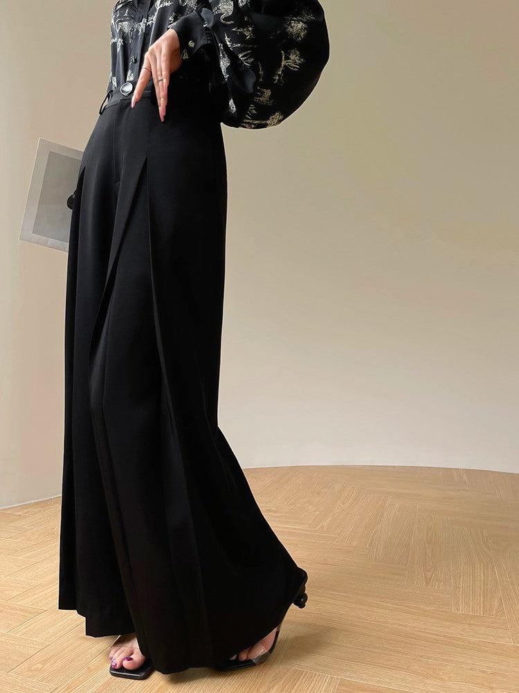 Aconiconi｜Wide Leg High-end Suit Pants