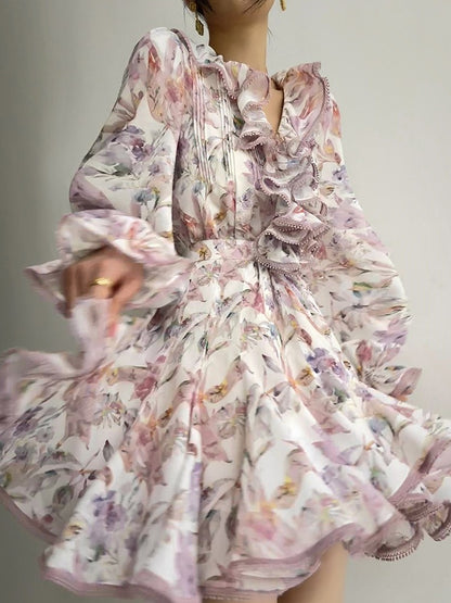 Aconiconi｜Crape Myrtle Floral Feminine Suit