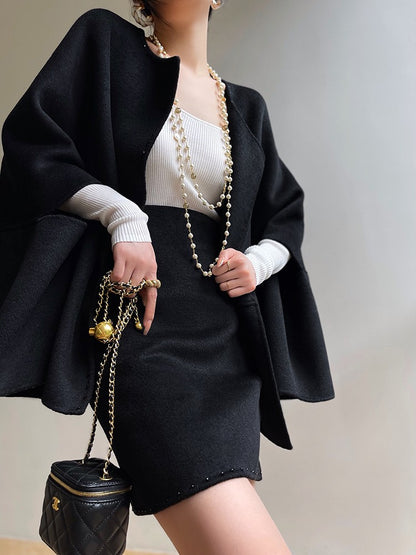 Aconiconi |  Night Twilight Wool Autumn Skirt Suit