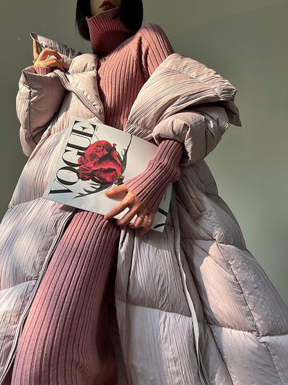 Aconiconi｜Winter Stand Collar Down Jacket Warm Quilt