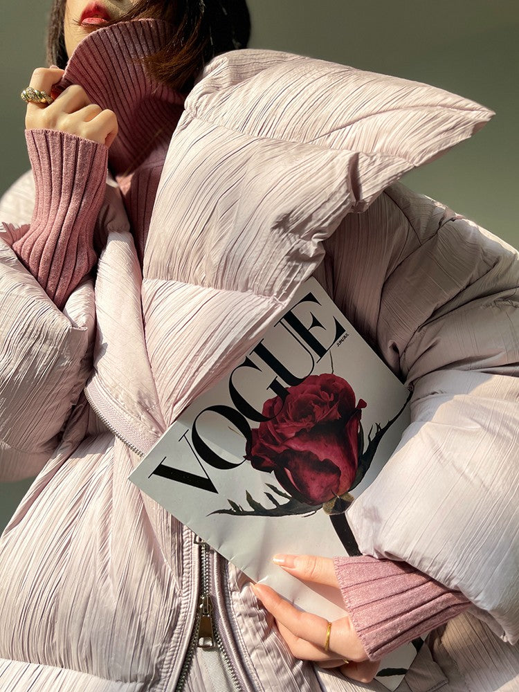 Aconiconi｜Winter Stand Collar Down Jacket Warm Quilt