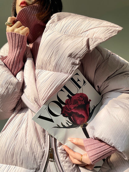 Aconiconi｜Winter Stand Collar Down Jacket Warm Quilt