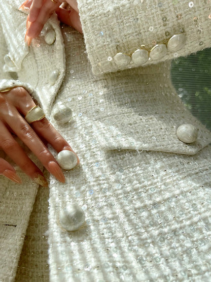 Aconiconi｜Yueluo Suit Sequin Tweed Set