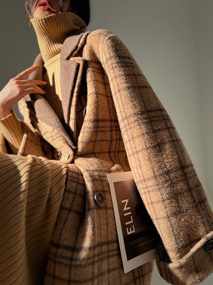 Aconiconi｜Yamano Plaid Winter Coat