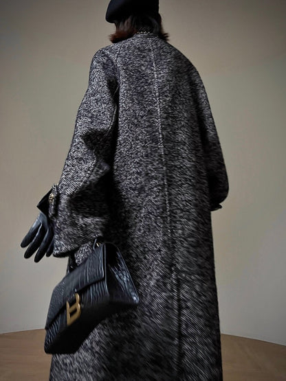 Aconiconi｜Inkstone Retro Stand Collar Wool Coat