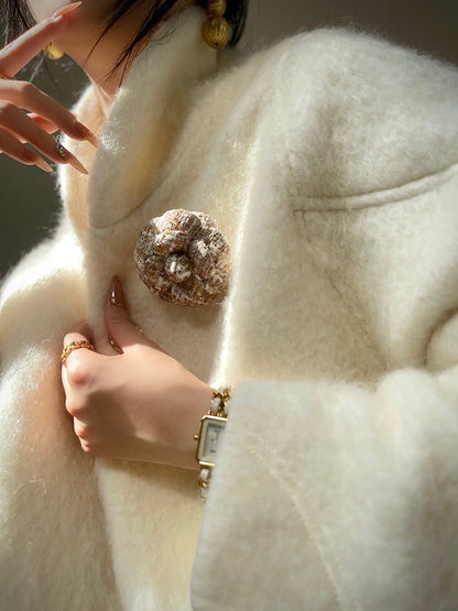 Aconiconi | Whispering Snow Angel Winter Short Wool Coat