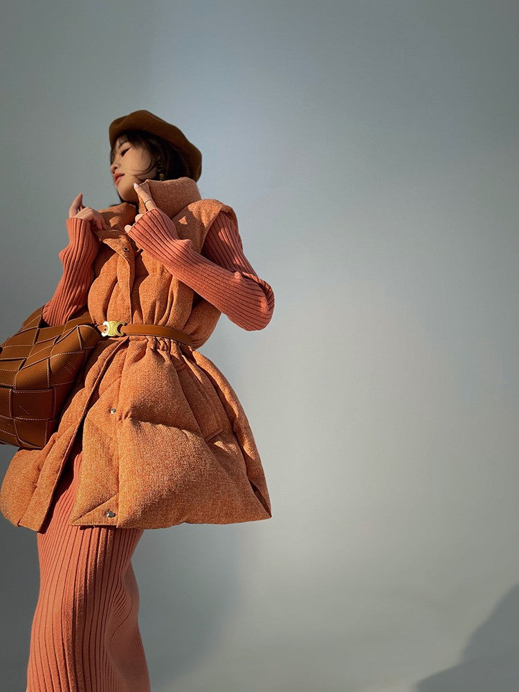 Aconiconi | Puff Sleeveless Winter Jacket