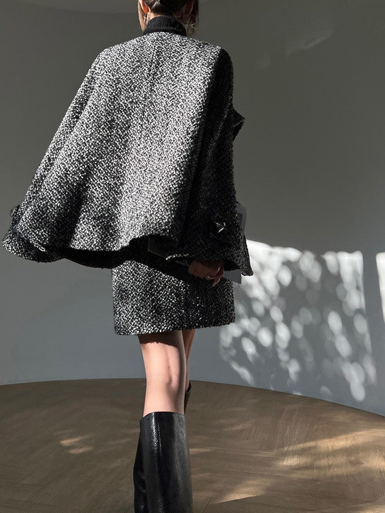 Aconiconi｜Secret Fragrance Tweed wool Skirt Suit