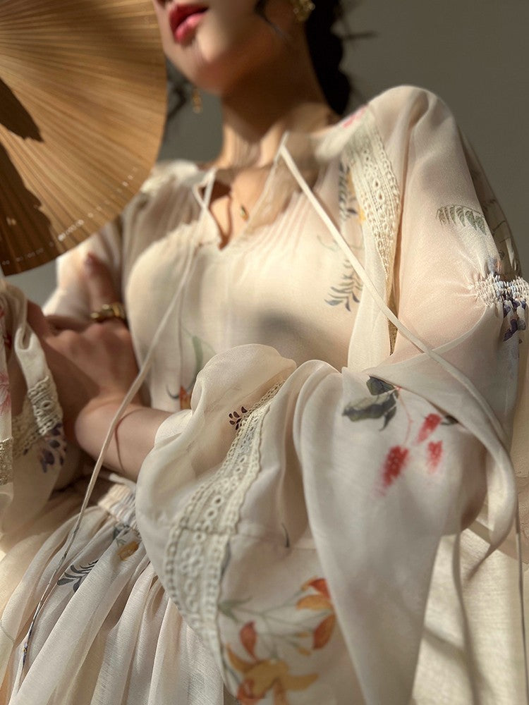 Aconiconi｜Moon Shadow Camellia Skirt Suit