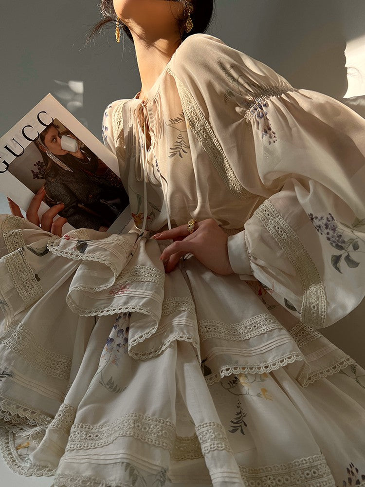 Aconiconi｜Moon Shadow Camellia Skirt Suit