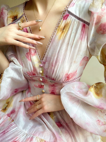 Aconiconi｜Yutang High-End Flowy Dress