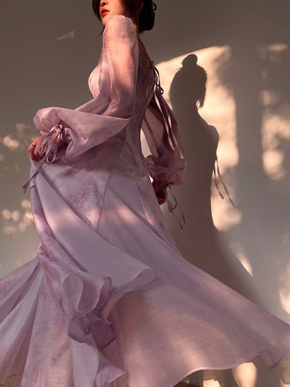 Purple Garden Cloud Romantic Dress